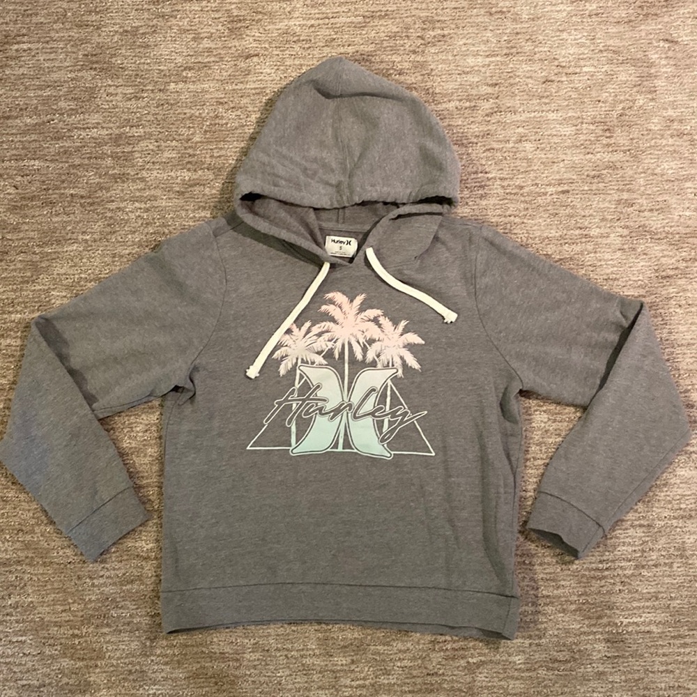 Hurley Juniors grey hooded sweatshirt. Size Small. Very good used condition.